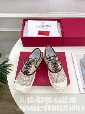 Valentino Garavani Bay By Bay sneaker in canvas Tobacco 2025