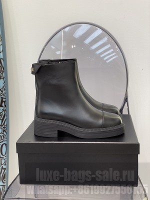 Chanel Quilted Calfskin  Ankle Boots 2021 Collection, Black 078