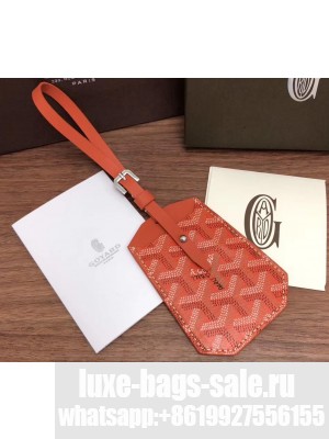 Goyard Luggage Tag Bag Charm Orange