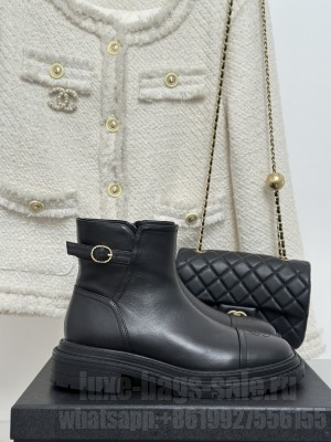 Chanel Calfskin 3.5cm Ankle Boots 2023 Black