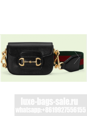 Gucci Horsebit 1955 strap wallet 699760 black