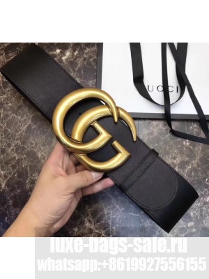 Gucci 7cm Wide Leather Belt With Double G