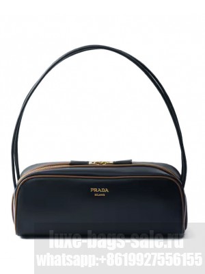 Prada Swing Smooth Leather Shoulder Bag 1BC249 Black