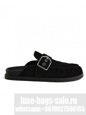 Hermes Unisex Key Mule Black