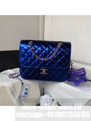 Chanel BACKPACK & STAR COIN PURSE AS4649 blue