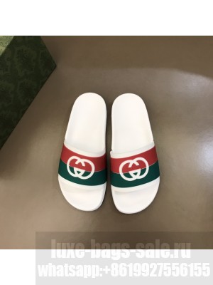 Gucci Unisex Rubber Flat Slide Sandals 05 2021 Collection