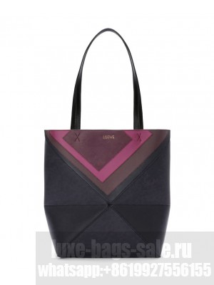 Loewe Bolso Puzzle Fold Square Medium De Piel Black