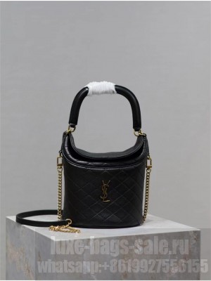 SAINT LAUREN CALYPSO IN PLUNGED LAMBSKIN Y661368 black