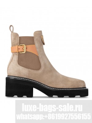 Louis Vuitton Women's LV Beaubourg Ankle Boot 1ACKCX Apricot