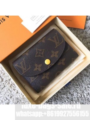 Louis Vuitton Monogram Canvas Envelop Rosalie Coin Purse M62361 Yellow