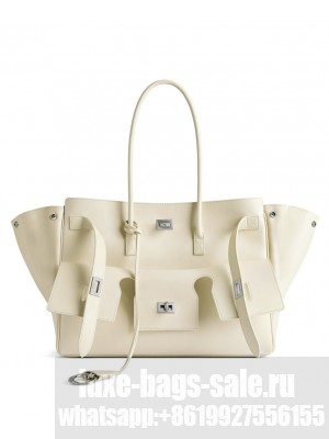 Balenciaga Bel Air Medium Carry All Bag Cream