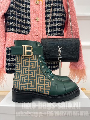Balmain Women's Bicolor Jacquard Ranger romy Ankle Boots 2022 Collection 03