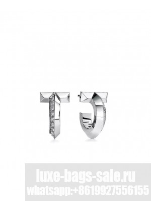 Tiffany T T1 Hoop Earrings Silver