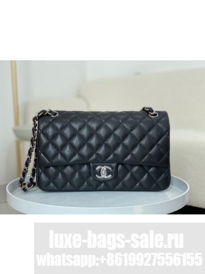 CHANEL CLASSIC 11.12 HANDBAG AS01112 BLACK&Silver Metal