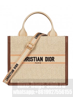 Christian Dior Small Dior Book Tote Apricot