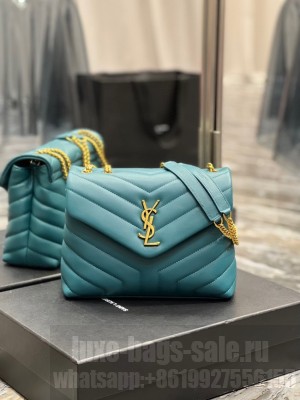 SAINT LAURENT LOULOU SMALL CHAIN BAG IN QUILTED Y LEATHER 494699 green