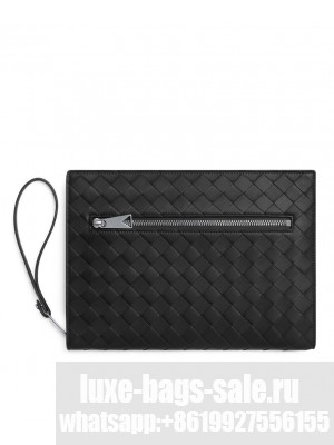 Bottega Veneta Small Intrecciato Document Case Black