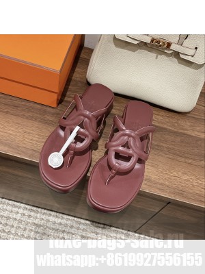 Hermes Gipsy sandal 2023 Collection Burgundy
