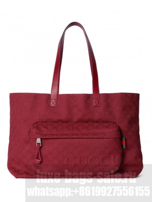 Gucci Large GG Tote Bag 802166 Red