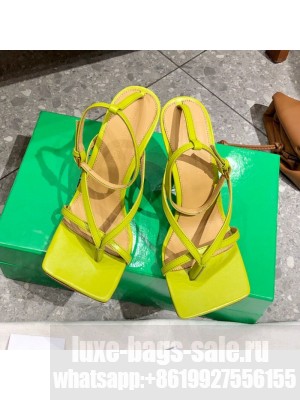 Bottega Veneta Stretch Lambskin Strap Sandals 9cm Kiwi Green  2021 Collection