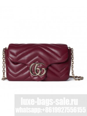 Gucci GG Marmont mini Shoulder Bag 841290 Mauve