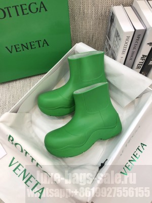 Bottega Veneta PUDDLE Biodegradable rubber Green ankle boots 2021 Collection