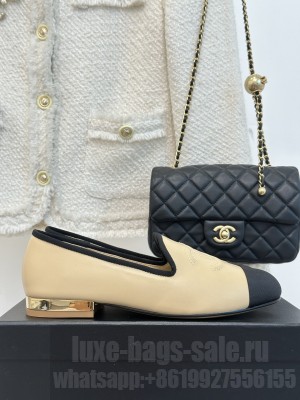 Chanel Calfskin Loafers Beige 2023
