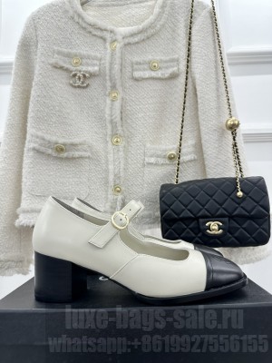  Chanel Women's Mary Janes Pumps White