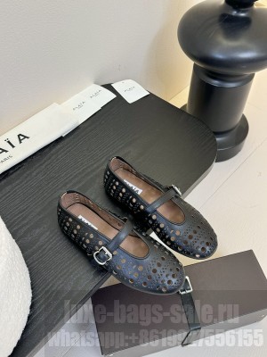 Alaïa BALLET FLATS IN VIENNE LAMBSKIN Black 2025