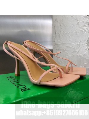 Bottega Veneta Stretch Lambskin Strap Sandals 9cm Pink  2021 Collection 11
