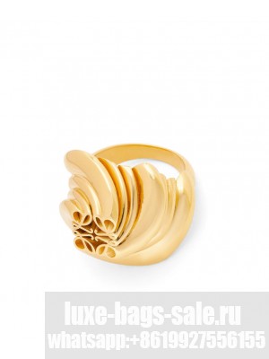 Loewe Women's Twisted Anagram Signet Ring Golden