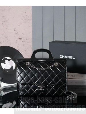 Chanel Sheepskin Tote Bag AS8021 black