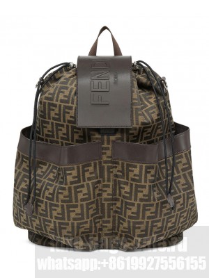 Fendi Drawstring Backpack 7VZ056 Dark Coffee