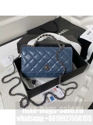 Chanel WALLET ON CHAIN AP3645 BLUE