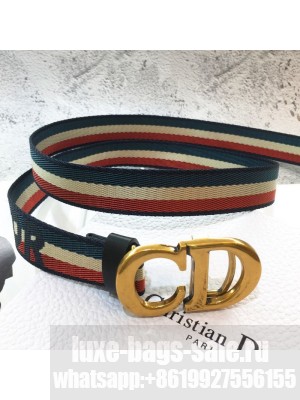 Dior Web Fabric Belt 25mm with CD Buckle 2019 Collection