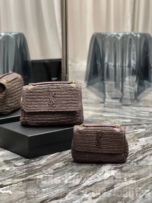 Yves Saint Laurent Niki Weave Bag Y30261 Dark Brown