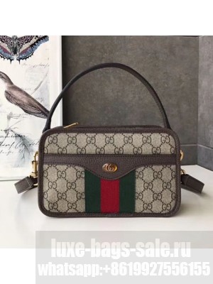 Gucci Ophidia GG Canvas Shoulder Bag 598130 Brown Leather  Collection