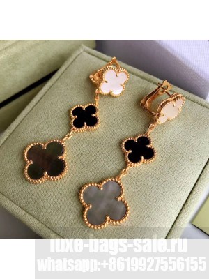 Van Cleef & Arpels Clovers Earrings Blac/White 02 2020 Collection
