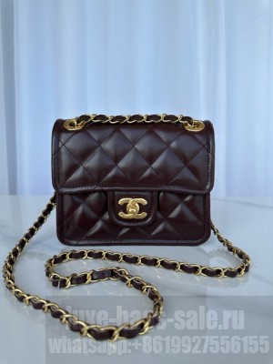 Chanel MINI CLASSIC HANDBAG AS5226 Dark Brown