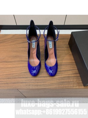Alaïa PUMP 10.5CM IN PATENT LEATHER BLUE