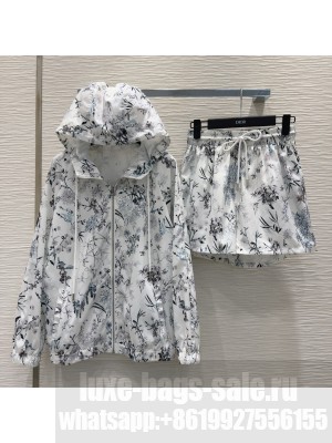 Dior Printed Jacket and Shorts Set White 2025