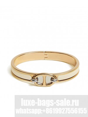 Hermes Women's Mini Clic Chaine D'Ancre Bracelet Cream