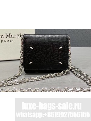 Maison Margiela Leather Chain Wallet Black