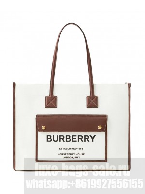 Burberry Small Freya Tote Bag Coffee