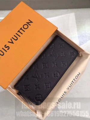 Louis Vuitton Monogram Empreinte Clemence Wallet Black M60171 Collection