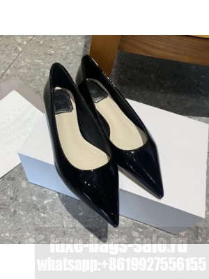 Christian Dior BALLERINA FLAT Black Patent Calfskin 2022 Collection