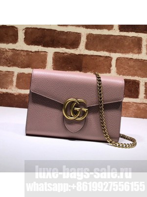 Gucci GG Marmonet Leather Mini Chain Bag 401232 Pink Collection