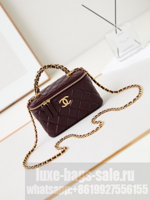 CHANEL 24A CLUTCH WITH CHAIN AP4168 Wine