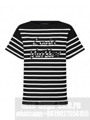 Louis Vuitton Women's Signature Stripes Knit Top Black