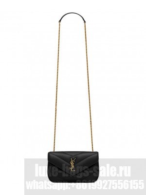 Saint Laurent Loulou Mini In Lambskin Black